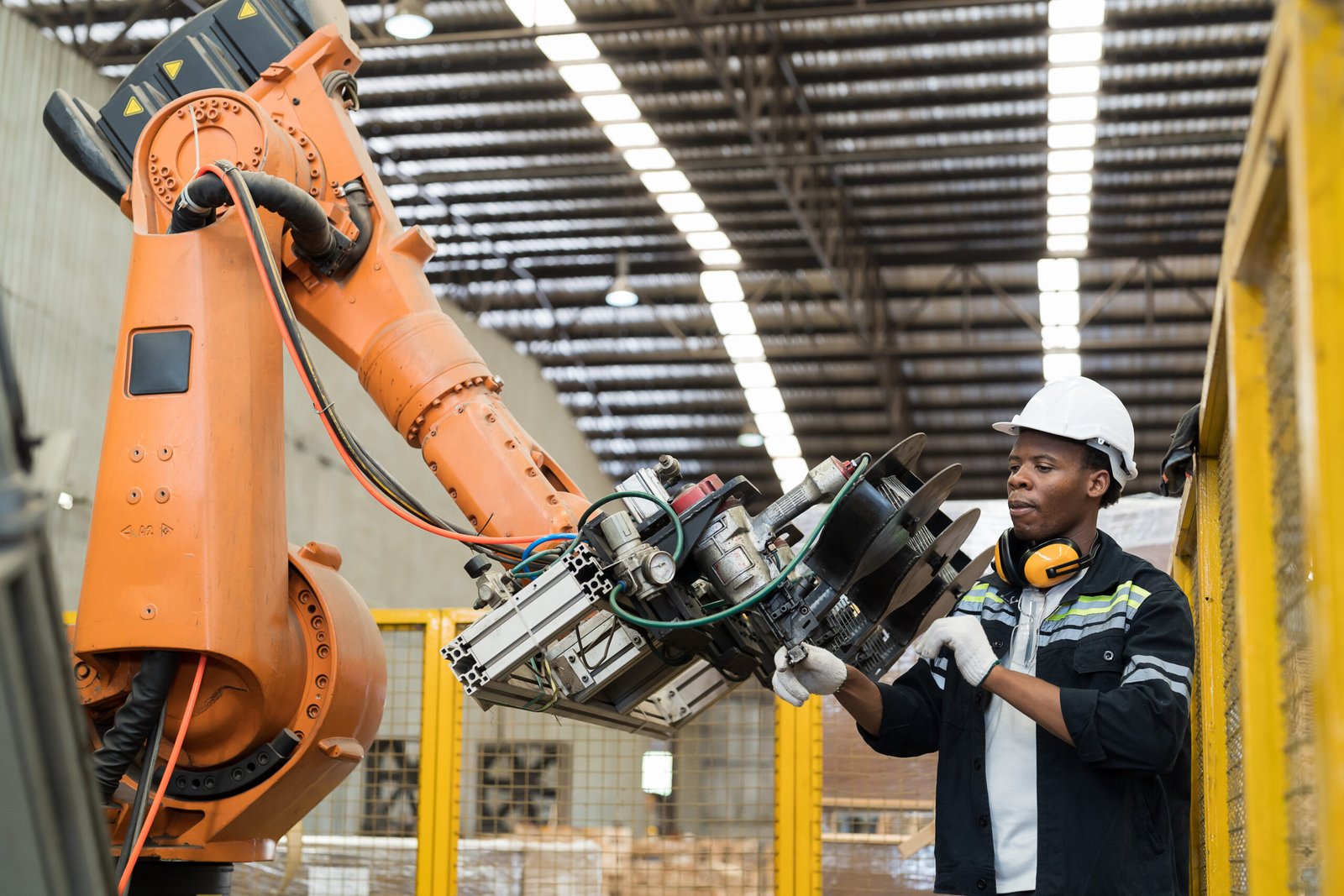 Robot performing automated storage and retrieval systems tasks in a warehouse setting