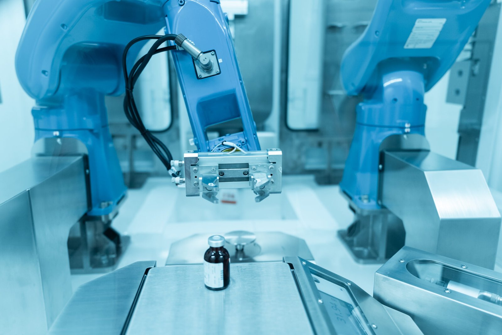 QC automation systems designed for high-speed production with pharmaceutical robotic integration enhancing accuracy and efficiency